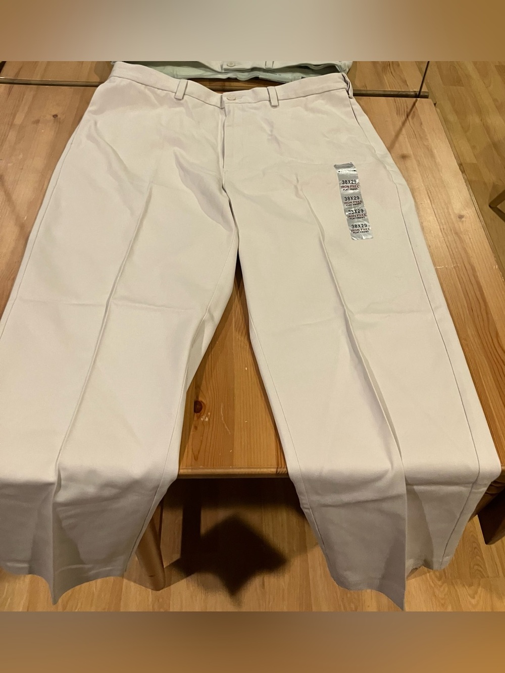 NWT Architect Iron Free Men's Khaki Classic Fit Dress Pants - Beige 38x29 Stone